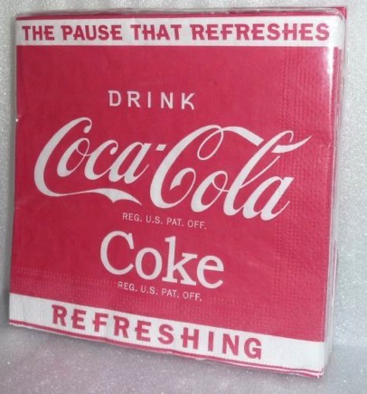 7301-10 € 1,00 coca cola servetten pause refresh pakje 15  servetten